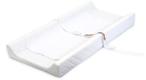 Summer Infant Contoured Changing Pad – Includes Waterproof Changing Liner and Safety Fastening Strap with Quick-Release Buckle