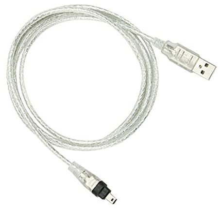USB FireWire Cables, USB Male to Firewire IEEE 1394 4 Pin Male Adapter Cord Cable for SONY DCR-TRV75E DV Adapter (5FT/1.5M)