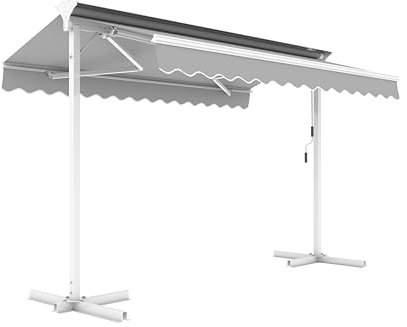 METRO Professional Standmarkise mit Kurbel, Alu/Polyester, 3.5 x 3 m, Silber
