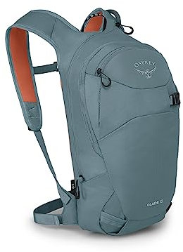 Osprey Glade 12L Ski and Snowboard Backpack with Hydraulics Water Reservoir, Celestine Blue