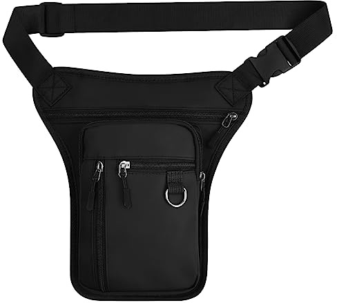 Pinsheng Beintasche für Herren und Damen - Wasserdichte Taktische Beinbeuteltasche, Gürteltasche, Oberschenkeltasche, Drop-Leg-Gürteltasche, Hüfttasche für Motorrad, Wandern und Outdoor