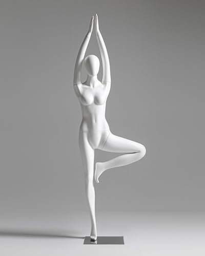 Manichino Lo Yoga Pone La Forma di Un Manichino per Tutto Il Corpo, Manichino Femminile Realistico Leggero, Torso di Manichino Staccabile per Negozi di Abbigliamento Al Dettaglio ( Color : Posture 2 )