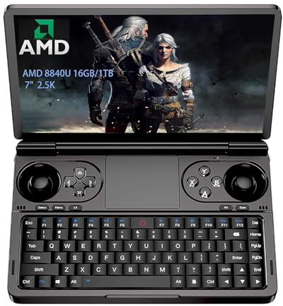 GPD WIN Mini Handheld Game Console, 7 Touchscreen Gaming PC Mini Laptop Gamepad UMPC Win11 [AMD Ryzen 7 8840U 16GB RAM/1TB M.2 NVMe SSD]