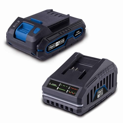 Scheppach Starter-KIT IXES 20V SBSK2.0 Li-ION - Batterie et Chargeur 2.0 Ah | Temps de Charge Rapide - Témoin Lumineux