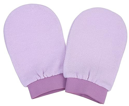 WOONEKY 2stücke Badehandschuhe Aus Polyester Für Rückenpeeling Körperpeeling-badetücher in Verschiedenen Farben Duschschwämme Für Gründliche Hautreinigung