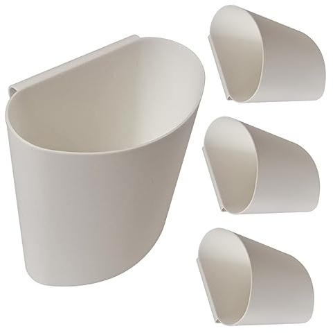 TOGEVAL Cesta Colgante para Carrito Organizador De Cubos Blanca Plástico Práctica para Salón De Belleza Almacenamiento Portátil 4 Piezas