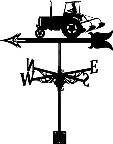Sweet taize Wetterfahne, Wetterfahne, Bauernhof-Traktor-Ornament, Metall-Wetterfahne, Windrichtungsanzeiger, Szene, Garten-Windfahne mit Beschichtung, korrosionsbeständig
