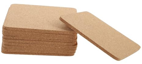 Cabilock 10piezas Posavasos Cuadrados De Corcho Almohadillas para Taza para Cocina y Mesa Colores Surtidos Portavasos Reutilizables y Duraderos