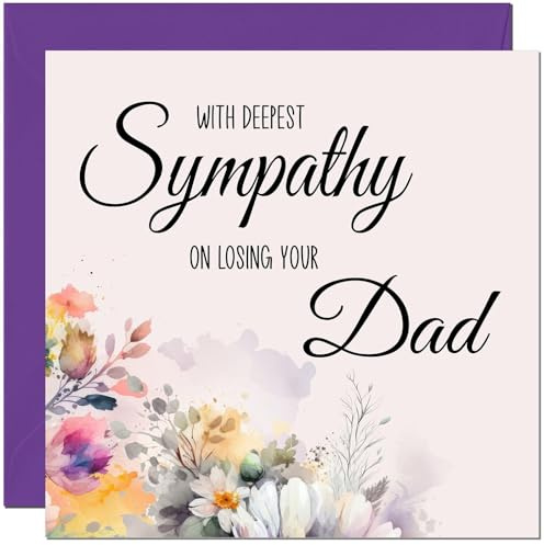 Trauerkarte für Vater mit Aufschrift Sad Loss Of Your Dad, Trauerkarte für Vater, Trauerkarte