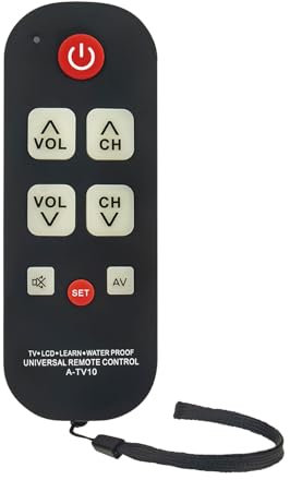 ALLIMITY A-TV10 WP-U1434LA Télécommande universelle étanche compatible avec TCL Toshiba Sharp Sony Dynex Samsung Philips Element Hitachi Westinghouse Hisense LG LED OLED Smart TV