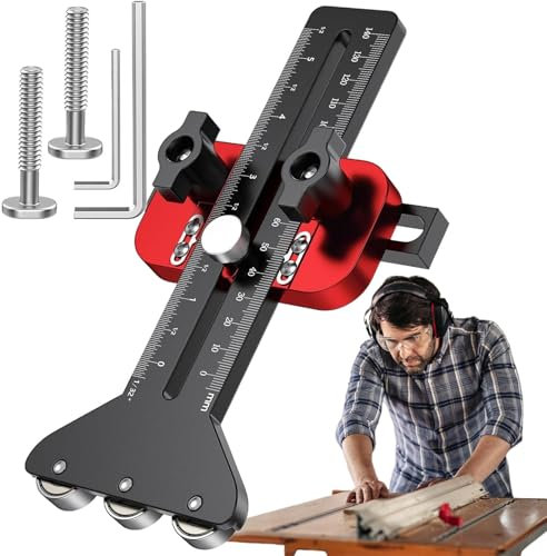 Thin Rip Guide for Table Saw - Thin Strip Planner Guide Adjustable Table Saw Jig | Fence Cutting Tool with 3 Pulleys Table Saws Accessories for Router