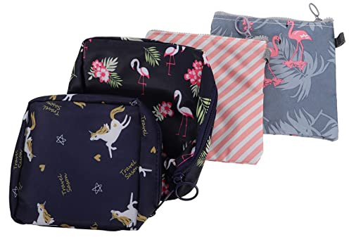 WRITWAA 4stücke Sanitary Pad Storage Bags Aus Baumwolle Und Leinen Tragbare Binden Tampon Tasche Langlebig Wasserabweisend Großer Stauraum Für Damen Unterwegs Vielseitiger Organizer Für Hy