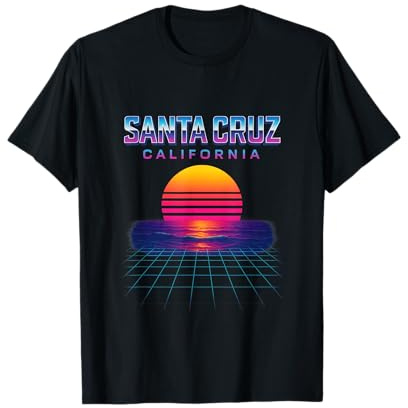 Santa Cruz Kalifornien Skater Sommer Retro Strand T-Shirt