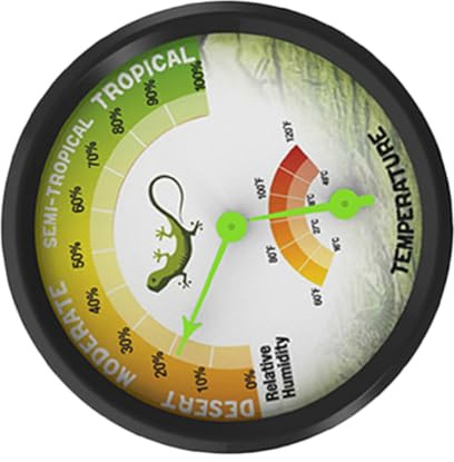 BELLIFFY Thermomètre Hygromètre Mécanique pour Reptiles Mesure Précise Température Humidité Utilisation Intérieure et Terrarium Sans Batterie Installation Facile