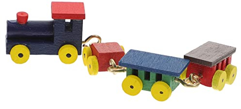 MILISTEN Mini Holz Zug Modell für Puppenhaus Kinderspielzeug zur Dekoration von Kinderzimmer und Puppenhaus Robustes Design Sicher