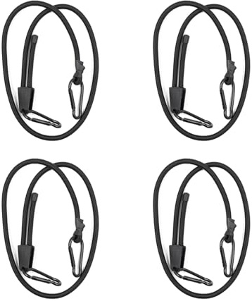 Anhoer 4 Stück Verstellbar Spanngummi mit Karabiner Expander mit Karabinerhaken 100cm Gepäckspanner Elastischer Spanngurt Einstellbar für Sonnensegel Garten Ladung Tarps Auto Fahrrad und Outdoor