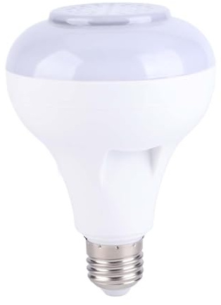 Pwshymi Bombilla LED de Música RGBW, 10 Modos de de 2 Colores de un Color con Ranura para Tarjeta USB para Base E26 E27, Control Remoto de Alcance de 20 M