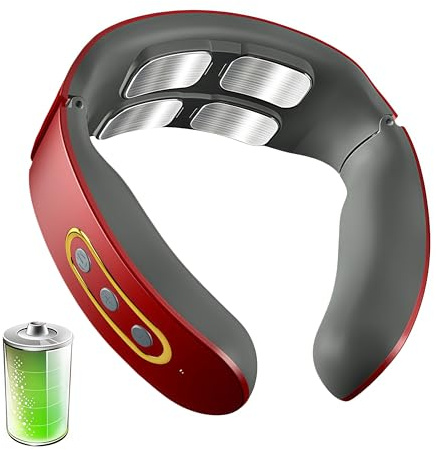 Nurotex® Nacken Lefaya-Nackenmassagegerät mit medizinischem U-Design – Sanfte Wärme und individuelle Einstellungen für Schultern, Rücken und Nacken (Rot)