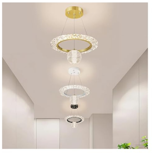 Led Chandelier Modern Simple Living Room Bedroom Study White Yellow Diameter 25cm 30cm Indoor Household Lamps and Lanterns Contemporary(Dimmable with Remote,White-D25cm)