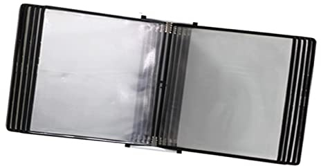 10 Dubbelsidiga Fickor PVC Metall Väggsystem(Black)