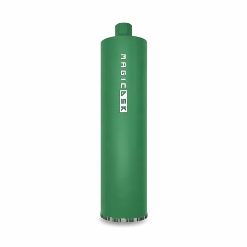 MagicDSK FT132450 Punta per trapano diamantata, Corona Diamantata Professionale, Diametro 132 mm, Lunghezza 450 mm, Attacco UNC 1 1/4 -Carotaggio Cemento Armato, Pietra e Laterizi – Uso Secco/Acqua