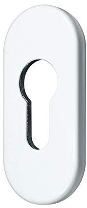 SN-TEC Schutzrosette/Schieberosette/Zylinderschutz oval 7mm Weiß RAL 9016