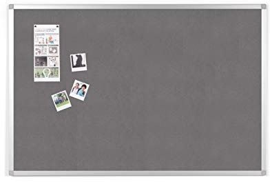 BoardsPlus - Pinnwand - 90 x 60 cm - Grauem Filztafel mit Aluminiumrahmen