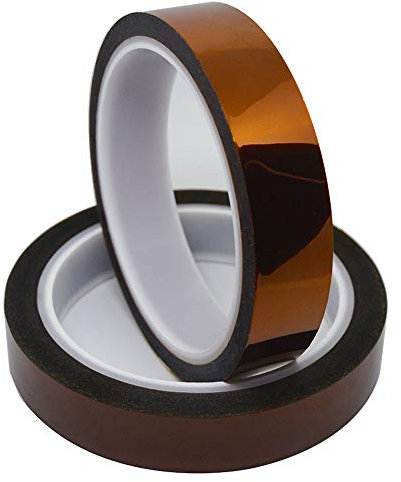 Senven 2Pcs kapton haute température résistant, ruban masquage polyimide, pour imprimante 3D, le soudage, le revêtement en poudre, la sublimation et les circuits isolés (33M x 20MM) × 2