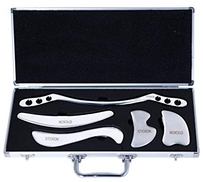 Tansozer Gua Sha Set, Massage Tool, Stainless Steel Gua Sha Scraping Tool, Muscle Scraper