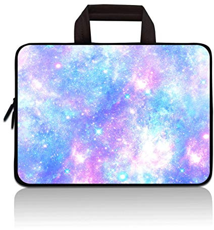 14 14.1 14.2 15 15.4 15.6 inch Inch Laptop Sleeve Case Protective Bag with Outside Handle,Ultrabook Notebook Carrying Case Handbag Compatible with Dell Toshiba HP Chromebook(Blue Galaxy)