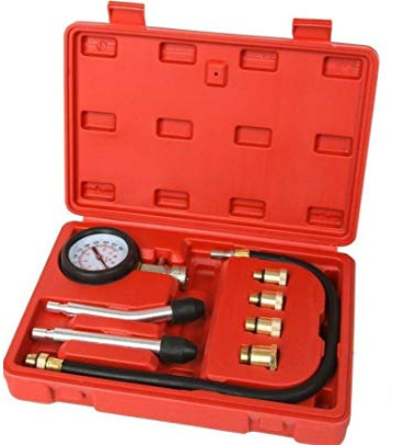 Vetrineinrete® Tester misuratore di pressione compressione pistone e cilindri motore auto con manometro in valigetta M87