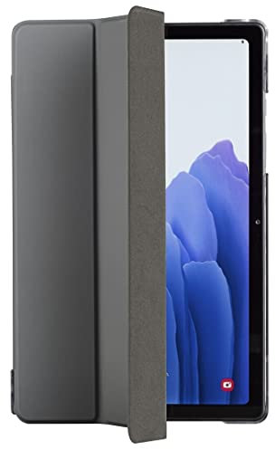 Hama Hülle für Samsung Galaxy Tab S7 FE/S7+/S8+ 31,5 cm 12,4 Zoll (aufklappbares Case für Samsung Tablet, Schutzhülle mit Standfunktion, transparente Rückseite, magnetisches Cover) grau