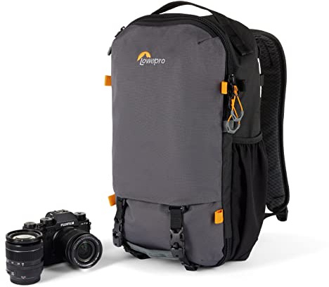 Lowepro Trekker Lite BP 150, Kamerarucksack mit Herausnehmbarem Kameraeinsatz, mit Zubehörgurtsystem, Kameratasche für Spiegellose Kameras, Kompatibel mit Sony Alpha 6000, Grau