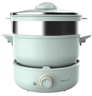REJOON Pentola elettrica Multifunzione Pentola elettrica Pentola elettrica Dormitorio Pentola for Studenti Fornello Elettrico Split Piccolo Wok Elettrico Domestico (Size : 242mmx212mmx65mm)