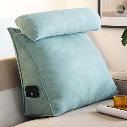 OBTUSS Keilkissen Dreieckiges Lesekissen Kissen mit Verstellbarer Nacken, Rückenstütze Rückenlehnenkissen für Sofa Bett, Kopfteil Lendenwirbelstütze Kissen