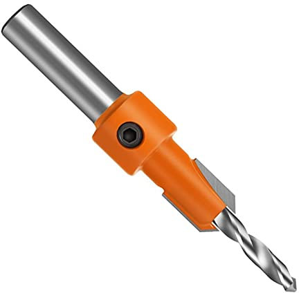 ZSBLXHHJD Frässtifte 10 mm Hartmetallkopf HSS Holzbearbeitung Gegenbohrer Fräser 8 mm Schaft Schraubenausdreher Zitronenentfernung für Holzfräser