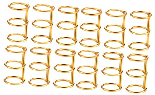 NUOBESTY 12stücke Loseblatt Goldene Bindungsringe Für Dokumente Innendurchmesser Für Notizbücher Und Kalender Praktisch Und Für Schüler Und Büro
