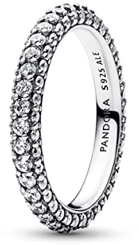 PANDORA Timeless Pavé-Ring, Einzelreihe, Sterlingsilber, mit klarem Cubic Zirkonia