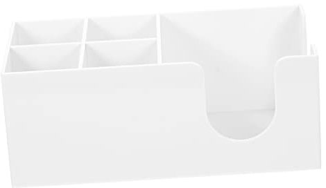 Zerodeko Desktop Coffee Station Organizer Multi-Compartment Acrylic Tea Storage and Coffee Condiment Holder for Countertops for Home Cafes and Tea Shops