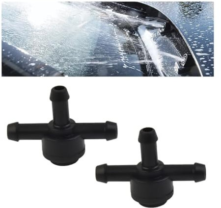 JNNJ 2 Pieces Windscreen Washer Hose Connector, Car Windshield Washer Check Valve, Car Windscreen Check Valve Replacement for 31391513, Windshield Washer T Connector Car Accessorie for Motorcycle