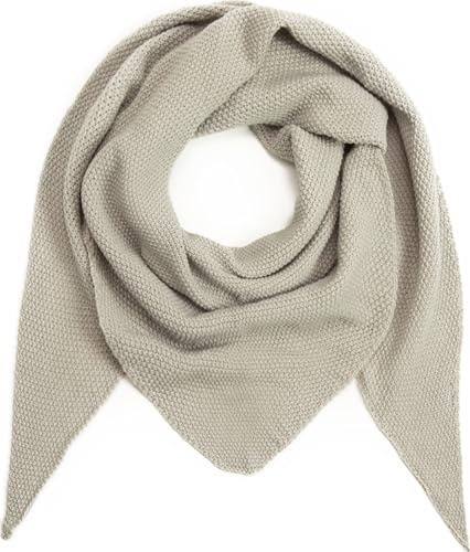 stylx Damen XXL Strick Dreieck Schal mit Reiskorn Strickmuster in Unifarben, Schal, Leichtes Tuch