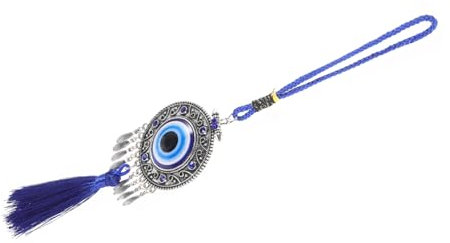 GOOHOCHY Teufelsaugen-Zauber Blaues Auge Auto-Hängeornament Böser Blick als Dekoration für Auto- Autodekoration blaues Auge zum Aufhängen Legierung Dekorationen Glas