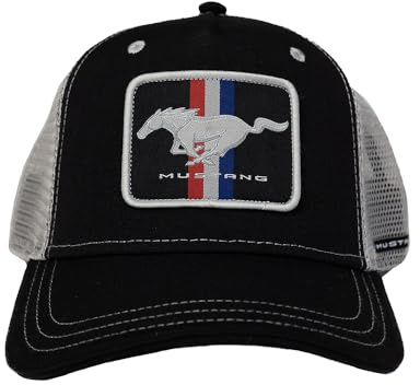 Recovered Cappellino da camionista Ford Mustang ricamato – 100% poliestere riciclato blu, Blu