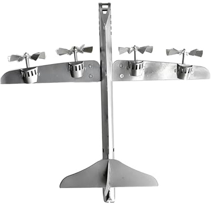 perfk Windspiel-Ornament, Flugzeug-Windmühle, Windskulptur, Windfänger für den Außenbereich, für Balkon, Hof, Garten, Hofdekoration