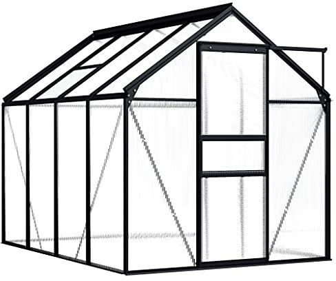 Home Items,Gewächshaus Anthrazit Aluminium 4,75m²,Anzugmöbel