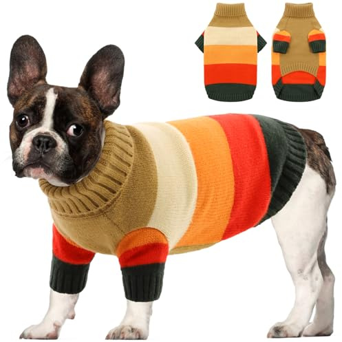 AOFITEE Hundepullover Mittelgroße Hunde, Rollkragen Hundepulli Mittel Hunde | Elastisch Hundepulli mit Beinen für Kleine Mittelgroße Große Hunde, Weihnachten Sweater für Hund Herbst Hundebekleidung