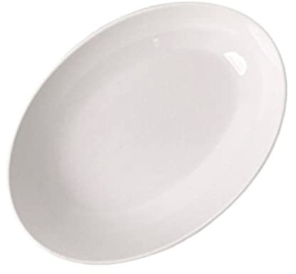 zhangrui1888 Dinner Plate Oval Plate Salad Plate Dessert Curry Rice Plate Fish Plate Fruit Plate Dinner Kitchen Restaurant Cafe Room Plate White Oval Ceramic Plate Plates Dinner(Small)