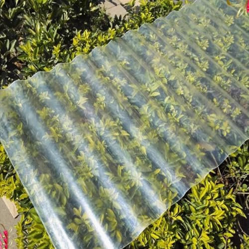 UV-Schutz Dachplatten,Wetterfest Wellplatten,Wärmeisolierende Baudachmaterial,DIY-Wandblech Dachblech,Transparente Dachpaneele,für Gewächshaus-Carport,mit Schraube (0.9x1.6m/35x63in,13 Pcs)