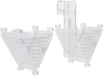 CIYODO 2pcs Acrylic Fish Tank Feeding Cups Red Worm Feeder Aquarium Feeding Tool Easy to Clean Fish Supplies