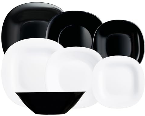 Luminarc Carine N&b Vajilla Opal Apto Microondas Apto Frigorífico Reciclable